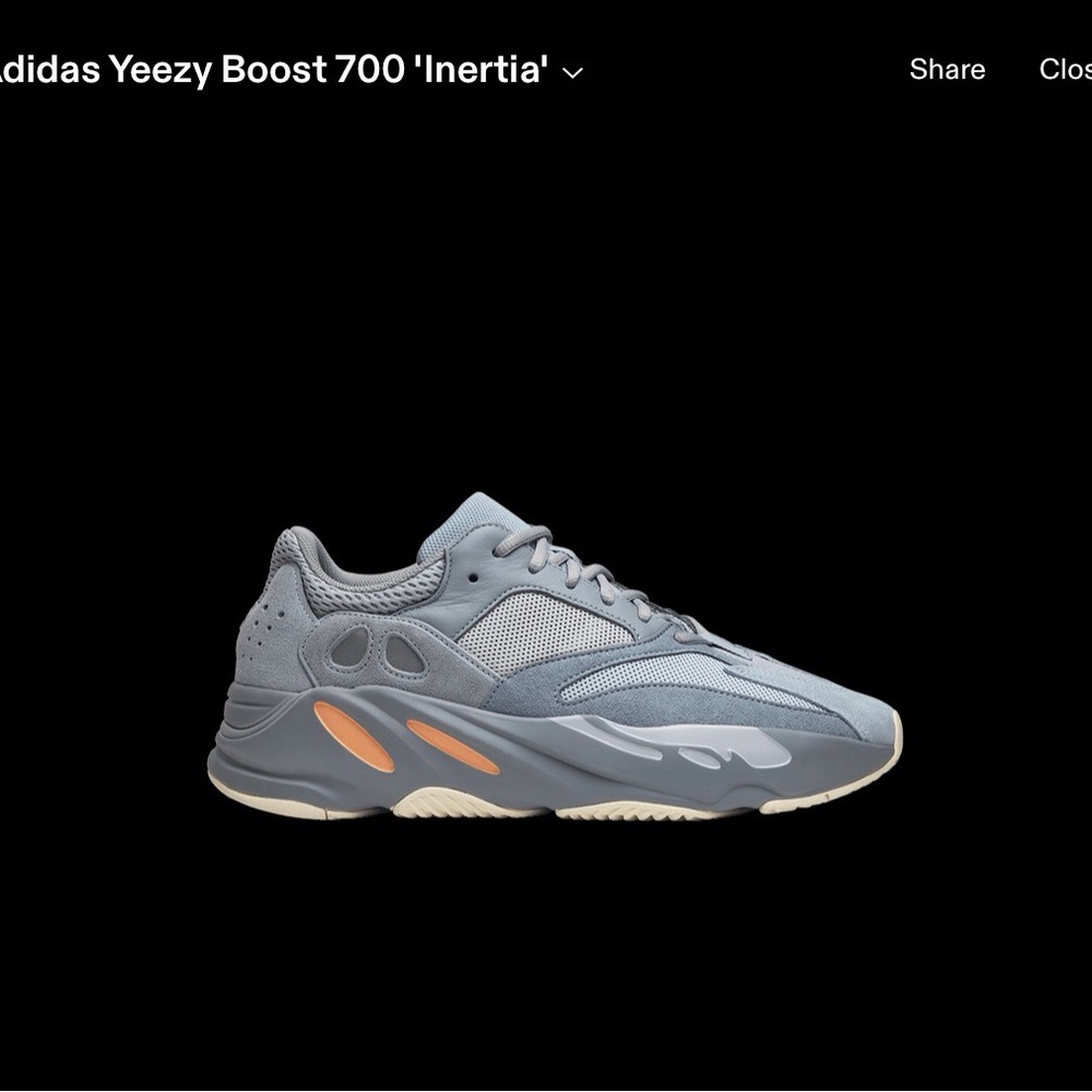 Adidas Yeezy Boost 700 in Gray and Orange